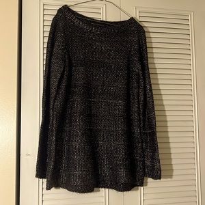 Navy with silver threads sweater.